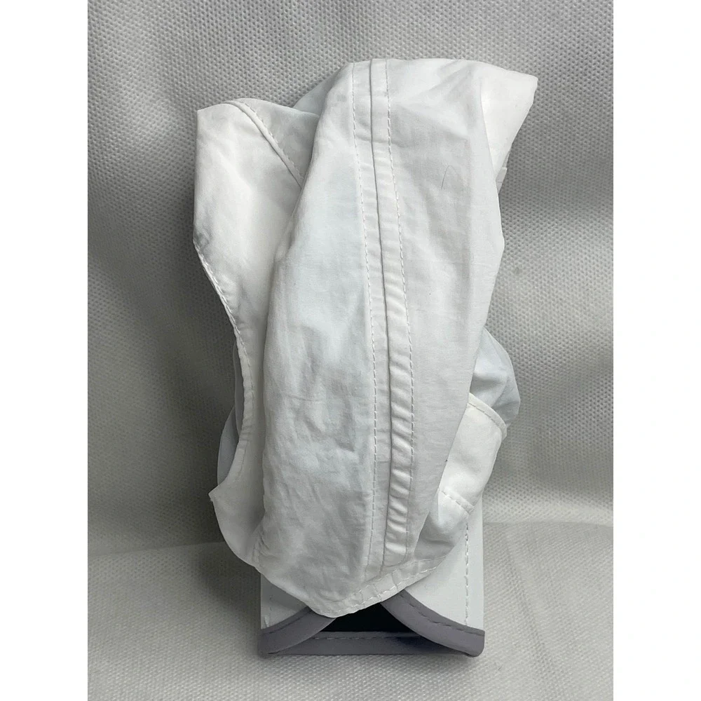 Gadiemkensd Folding Packable Hat Long Brim Adjustable White Reflective Gray Cap